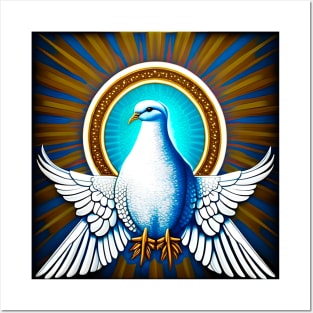 White dove of the Holy Spirit Posters and Art